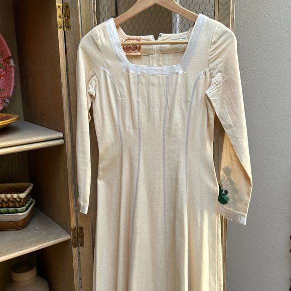 Vintage Gonzalo Bauer Handmade Mexican Embroidered Bohemian Maxi Dress - Picture 2 of 14